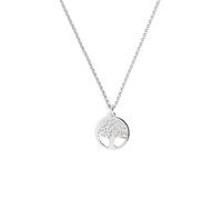 SINGULARU - Collier Arbre de Vie. Pendentif en argent 925 avec finition plaqué rhodium. Chaîne taille unique. Bijoux pour femme