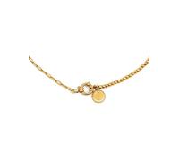SINGULARU - Collier Chic Pebbles. Acier avec Finition Plaqué Or 18Kt. Chaîne à Maillons Rectangulaires et Billes en Acier. Longueur 40 cm. Bijoux pour Femme
