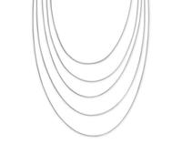 SINGULARU - Collier Cléopâtre. Acier Style Maxi, Minimaliste et Original. Cinq Chaînes. Longueur entre 48 et 68 cm + Extension 5 cm. Bijoux pour Femme