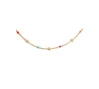 SINGULARU Collier Dots L Colors Enamel Acier Plaqué Or Bijoux pour femmes | Acier résistant à l'eau avec bain d'or 18 carats, apporte couleur et tendance avec de petites touches d'émail.