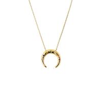 SINGULARU - Collier Moonset Colors. Argent Sterling avec Finition Plaqué Or 18Kt et Zirconiums. Chaîne avec Pendentif. Bijoux pour Femme