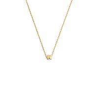 SINGULARU - Collier Personnalisé Lettre Unique. Pendentif en argent sterling 925 avec finition plaqué or 18Kt. Chaîne taille unique. Bijoux pour femme. Lettre N