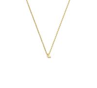 SINGULARU - Collier Personnalisé Lettre Unique. Pendentif en argent sterling 925 avec finition plaqué or 18Kt. Chaîne taille unique. Bijoux pour femme. Lettre L