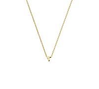 SINGULARU - Collier Personnalisé Lettre Unique. Pendentif en argent sterling 925 avec finition plaqué or 18Kt. Chaîne taille unique. Bijoux pour femme. Lettre T