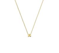 SINGULARU - Collier Personnalisé Lettre Unique. Pendentif en argent sterling 925 avec finition plaqué or 18Kt. Chaîne taille unique. Bijoux pour femme. Lettre A