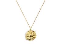 SINGULARU - Collier Solstice Sun. Pendentif en Laiton avec Finition Plaqué Or 18Kt. Chaîne Taille Unique. Bijoux pour Femme