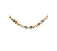 SINGULARU - Collier Winter Bomb. Acier avec Plaqué or 18 carats et Pierre naturelle. Bijoux pour Femme.