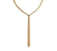 SINGULARU - Collier Y Chains. Acier avec Plaqué or 18 carats. Bijoux pour Femme.