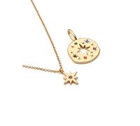 SINGULARU - Pack Collier Charm pour vous Maman. Laiton plaqué or 18 carats et zircon. Bijoux pour femme.