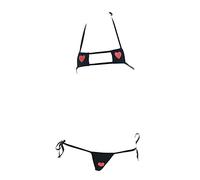 SINGUYUN SINGUYUN Ensemble Bikini Sexy pour Femme - Ensemble Soutien-Gorge et Culotte de l'anime Mignon (418 Noir) - Taille Unique