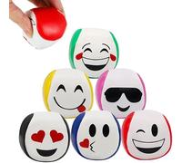 sinirttou Lot de 6 Balles de Jonglage, Boules de Jongle Colorées, Cirque en Cuir PU Balles Doux, Jeux de Balle, Ø 70 mm Balles À Jongler pour Adultes Enfants Débutants Jouet