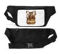 Sinister Jester Surrounded by Chaos Elements Sac banane unisexe Noir