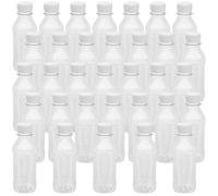 SINJEUN 33 Pack 8 Oz Clear Plastic Juice Bottles with Lids, Empty Plastic Drink Bottles with Caps, Recyclable Clear Drink Containers for Juice, Smoothies, Milk