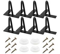 SINJEUN 8 PCS 10cm Pieds de Meuble en Épingle à Cheveux en Métal, Furniture Table Hairpin Legs, avec Pieds de Protection et Vis, Heavy Duty Metal Hairpin Table Legs,4 Inch