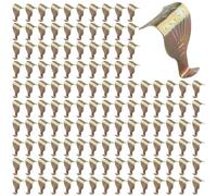 SINJEUN Lot de 100 crochets de moulage sur rail plaqué laiton, contemporains et robustes pour cadres photo, horloges murales, porte-clés, sacs à main