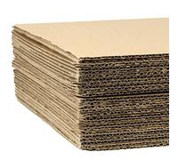 SINJEUN Lot de 100 feuilles de carton ondulé marron de 30,5 x 22,9 cm pour travaux manuels, remplissage de carton plat pour emballage, courrier, déménagement