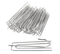 SINJEUN Lot de 150 crochets de rideau, 75 x 30 mm, en acier inoxydable, argentés, avec crochets, pour rideaux pliés, rideaux et rails de rideau