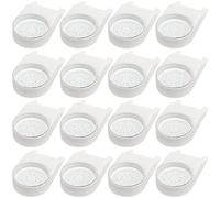 SINJEUN Lot de 16 mangeoires pour abeilles, mangeoires d'entrée en ruche, équipement pour apiculture et alimentation en eau pour la plupart des petits bocaux en verre, blanc