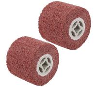 SINJEUN Lot de 2 brosses en nylon grain 60 - Rouleau abrasif - Brosse en nylon pour machine à satiner
