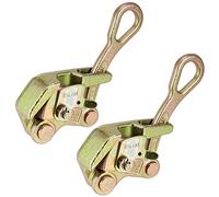 SINJEUN Lot de 2 pinces à câble 0,5 T avec loquet basculant, outil d'extraction de câble en acier pour corde métallique de 0,5 cm, charge maximale de 500 kg