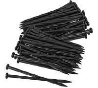 SINJEUN Lot de 200 clous de bordure en plastique de 20,3 cm, piquets d'ancrage de paysage pour bordure de pavé, bordure de jardin, barrière de mauvaises herbes, gazon, tente