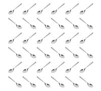 SINJEUN Lot de 36 Cuillères à Café, Cuillères à Dessert en acier inoxydable, avec Finition Miroir, Pour maison, restaurant, cuisine, café, Argent, 13,6 cm