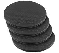 SINJEUN Lot de 4 plateaux tournants universels noirs de 30 cm, rotatifs à 360 degrés, plateau tournant en plastique pour la maison, le bureau