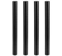 SINJEUN Lot de 4 tiges rondes en copolymère d'acétal de 3,8 cm de diamètre, tiges de copolymère d'acétal noir opaque de 30,5 cm, tolérance standard