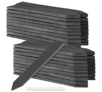 SINJEUN Lot de 40 étiquettes de jardin en ardoise avec stylo talc, étiquettes de jardin en ardoise pour potager, jardinière, fleur 15 x 2 cm