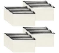 SINJEUN Lot de 40 Trousses à Crayons à Peindre, 12 x 21 cm, Beige, avec Fermeture éclair Noire, à Peindre, en Tissu Vierge, pour Les Voyages