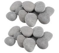 SINJEUN Lot de 45 pierres de rivière de 5,1 à 7,6 cm pour peinture, peinture lisse et plate, grandes pierres de peinture pour arts et bricolage