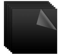 SINJEUN Lot de 6 feuilles acryliques noires de 30,5 x 30,5 cm d'épaisseur pour travaux manuels, panneaux, peinture, fond de photographie, présentoir