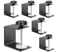 SINJEUN Lot de 6 pinces en C noires en acier laminé à froid Tigre pour bureau, clôture, tiroir, installation avant de meubles, armoires, tiroirs