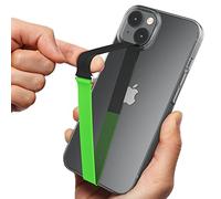 Sinjimoru Colorful Elastic Phone Strap Holder for Hand, Reusable Universal Cell Phone Loop Finger Holder with Clip for iPhone & Anroid Phone. Sinji Loop Clip Two Tone Nature Black 230