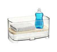 Sink Caddy - Sponge Holder For Kitchen Sink, Caddy Sponged Holderd With Removable Self Drainer Tray | Self-Draining Organizer Rack | For Bathroom Restroom Home Household Countertop