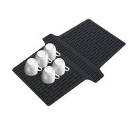 Sink Divider Protector - 17.6x12.8 Inch Black, Silicone Divided Pad, Sink Divider Protectors, Counter Cabinet Faucet Draining Drying, Dishware Glassware Protection | Kitchen Bathroom Utility Guard