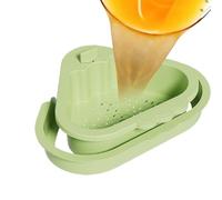 Sink Drain Basket, Food Strainer, Kitchen Storage Rack, Double-Layer Design, Removable Filter, Vegetable Rinsing Basket, Cleaning Accessories 8.66x10.04x3.54 Inches
