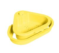 Sink Drain Basket, Food Waste Catcher, 8.66x10.04x3.54 inches, Kitchen Corner Strainer, Double-Layer Rack, Fruit Vegetable Washer, Garbage Holder, for Draining Storage Organizer ABS Rack