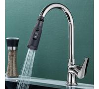 Sink Faucets, Anti-Overflow with Output Modes, 360° Double Steel, Provide Hot Or Cold for Kitchen and Bathroom(Black) Drinking Water Faucet