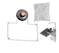 Sink Filter Strainer, Suction Drain Holder, 6.14x6.89x0.98 Inches, Leftover Mesh Catcher, Anti-Clog Rack Organizer with Bag Support for Home, Kitchen, Bathroom, Apartment, Commercial Sink, Dorm Room