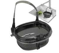 Sink Food Strainer - Faucet Mount Garbage Filter, Kitchen Food Waste Catcher with Push-to-pour Design, Large Capacity Drain Strainer, Clog Prevention for Soup Stains Hair Shower Washing RV Drains