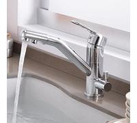 Sink Kitchen Faucets Way Brass Hot and Cold Swivel Multi-Function Direct Faucet-Black (Color : Black) Drinking Water Faucet