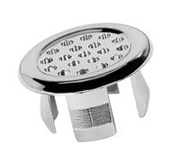 Sink Overflow Cap - Round Hole Cover for Bathroom Basin | 22-24mm Double Layer Insert Ring, Durable Polished Overflow Stopper for Home Hotel Washroom Vanity Sink Protection