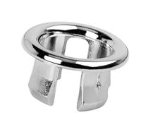 Sink Overflow Cover - Bathroom Basin Overflowing Hole Ring Insert | Electroplated PP Sink Overflow Cap Replacement for Washbasin, Kitchen Sinks, Hotel, and Home Decoration