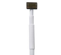 Sink Overflow Drain Hose, Flexible Discharge Extension Pipe, Square Interface Drain Connector, Anti-Clog Water Outlet Tube, Adjustable Plumbing Line, for Kitchen Bathroom Indoor Use Color Gold, White