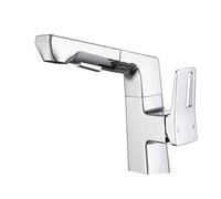Sink Pull-Out Sprayer Basin Mixer Tap with extendible 360° Swivel Dual Mode Lever Cold and Hot Water Single Handle Lavatory Faucet, for Bathroom