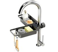 Sink Shelf - Bathroom Sink Shelf Over Faucet | 180 Degree Rotating Rack