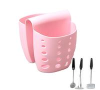 Sink Sponge Holder + Food Catcher Basket, Durable Flexible Rack, Easy Drain + Saddle Sink Strainer For Dishwashing Vegetable Fruit Cleaning, Kitchen Counter Organization, Household Use + Ideal Practic