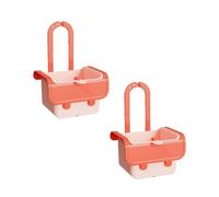 Sink Strainer Basket for Kitchen Food Waste,Faucet Hanging Design with Press to Open Bottom Release,Multipurpose Use for Draining Tea,Fruits,and Vegetables (orange pink,2PCS)