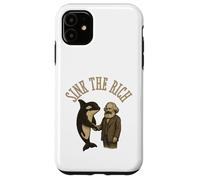 Sink The Rich Orca Karl Marx Kommunismus Yacht Politics Meme Coque pour iPhone 11